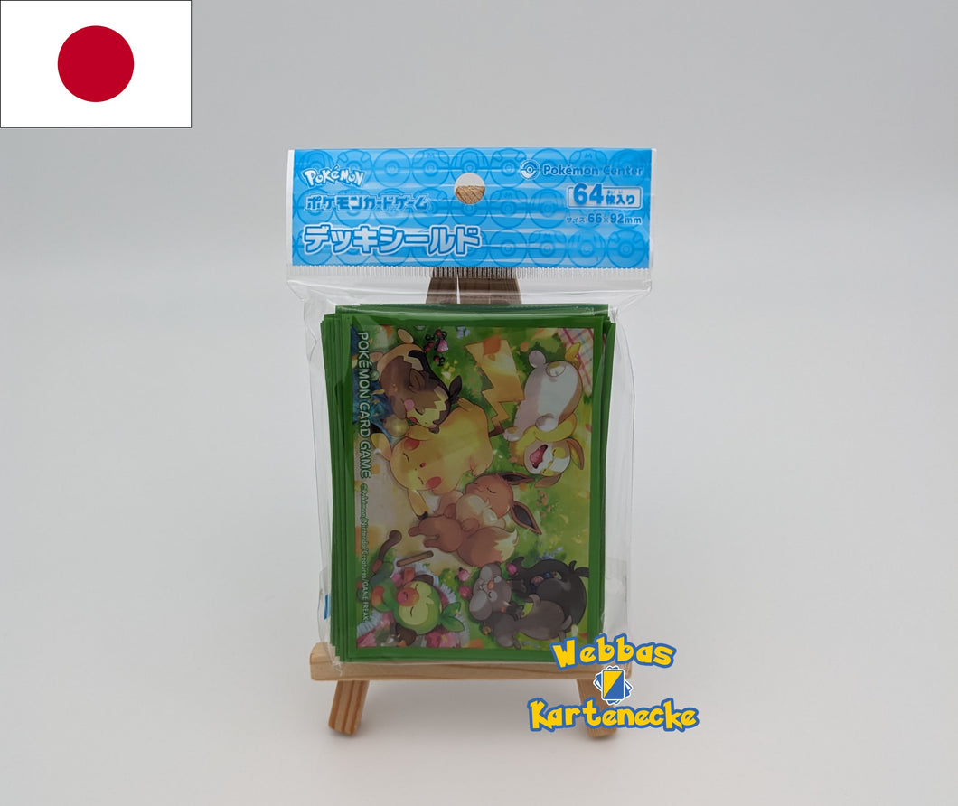 Pokemon Sleeping Pikachu Evoli Sleeves 64 Stück japanisch Pokemon Center exclusive