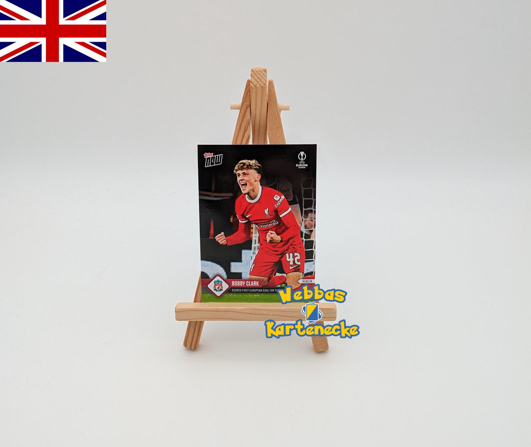 UEL TOPPS NOW Card #32 - Bobby Clark - Scroes first European Goal for the Reds