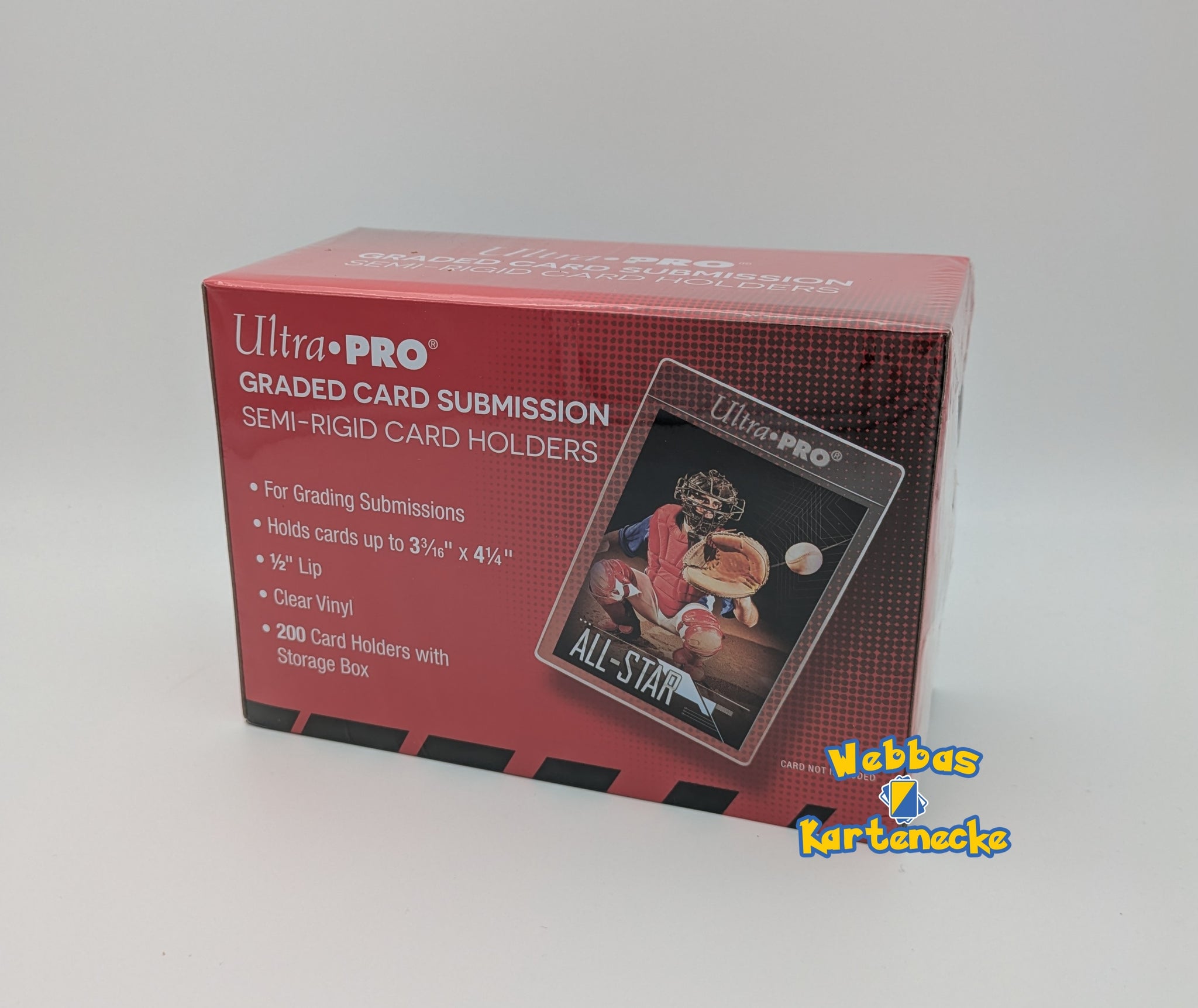 Ultra Pro Semi-Rigid Card Holders - 20 Pack Of Graded Submission Sleeves  With 1/2" Lip
