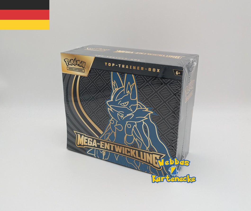 Pokemon TCG Mega Entwicklungen Mega Lucario Top Trainer Box TTB (deutsch)