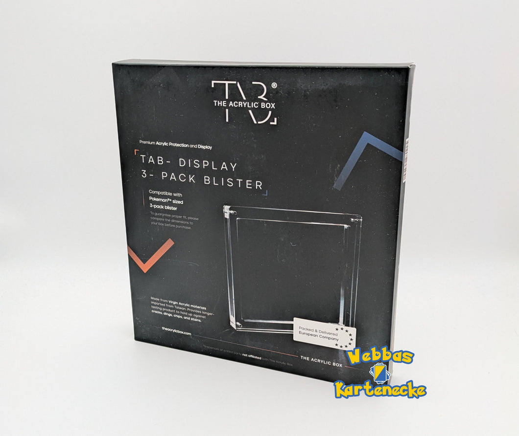 Acryl Case Pokemon TCG 3er Blister Booster Case mit Magneten 