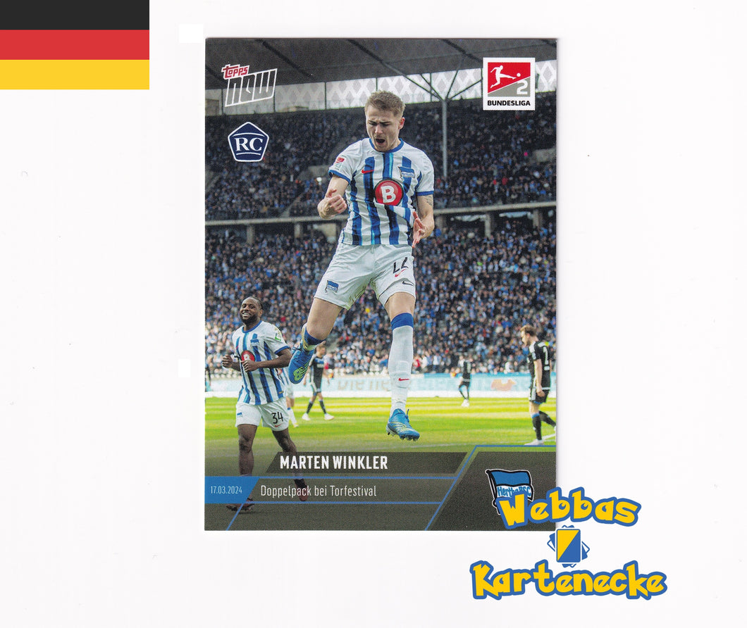 Bundesliga TOPPS NOW Karte #148 - Marten Winkler - Doppelpack bei Torfestival