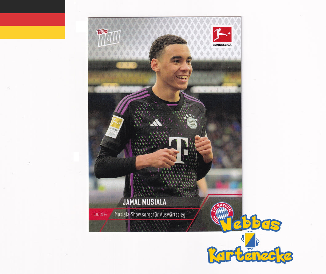 Bundesliga TOPPS NOW Karte #147 - Jamal Musiala - Musiala Show sorgt für Auswärtssieg