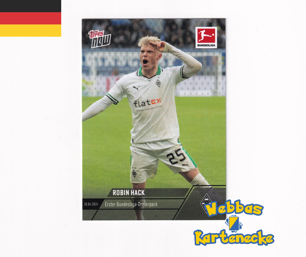 Bundesliga TOPPS NOW Karte #170 - Robin Hack - Erster Bundesliga-Dreierpack