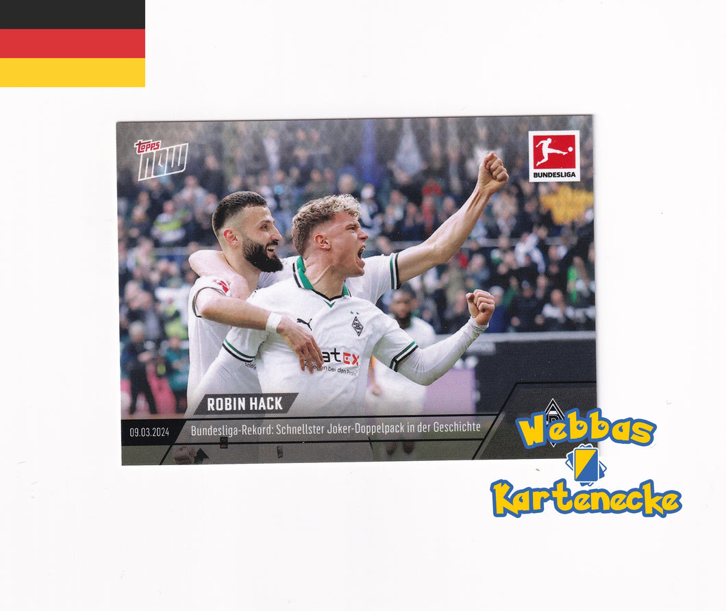 Bundesliga TOPPS NOW Karte #140 - Robin Hack - Bundesliga-Rekord: Schnellster Joker-Doppelpack in der Geschichte