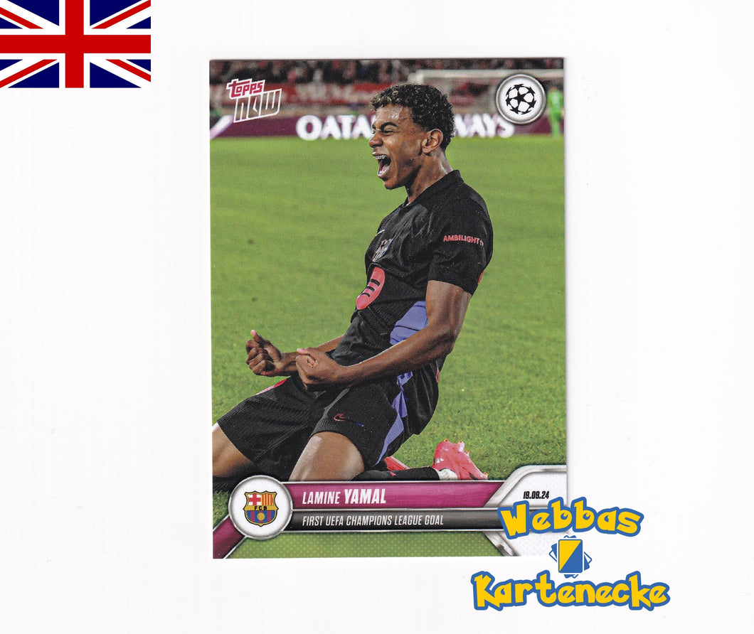 2024/25 UCC TOPPS NOW Card #017 - Lamine Yamal - First UEFA Champions League Goal