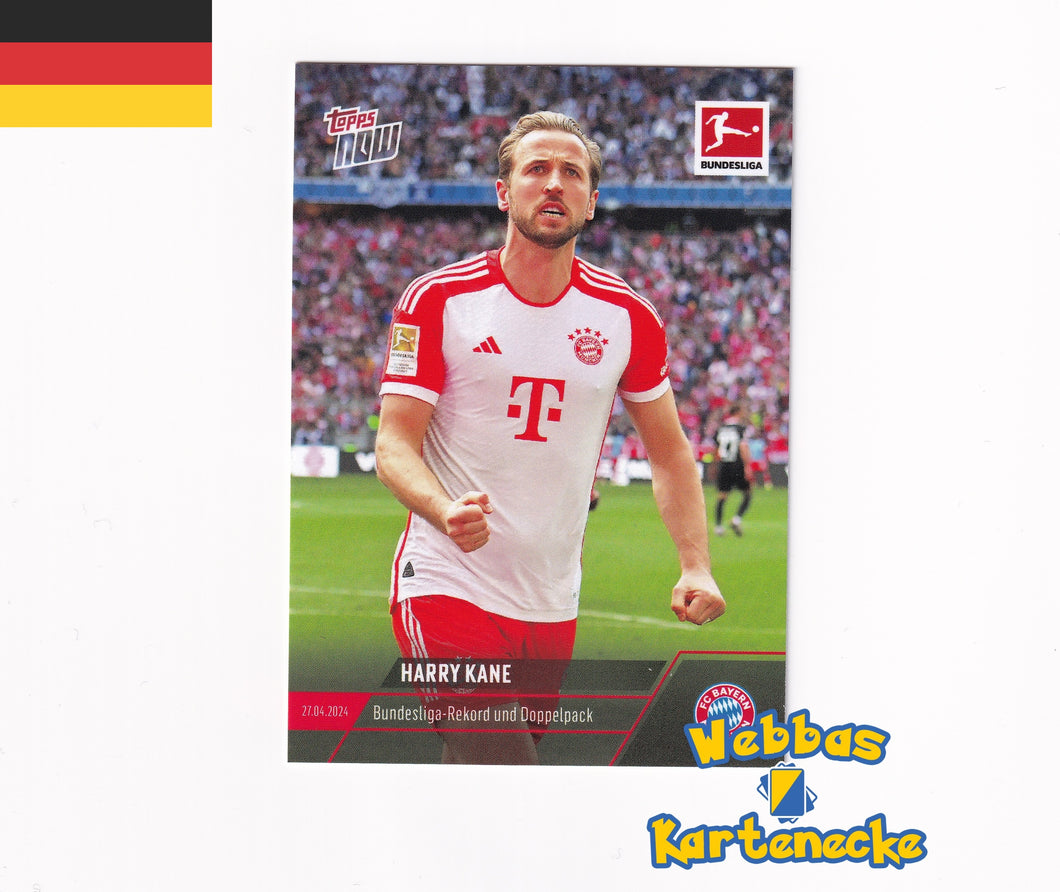 2023/24 Bundesliga TOPPS NOW Karte #176 - Harry Kane - Bundesliga-Rekord und Doppelpack