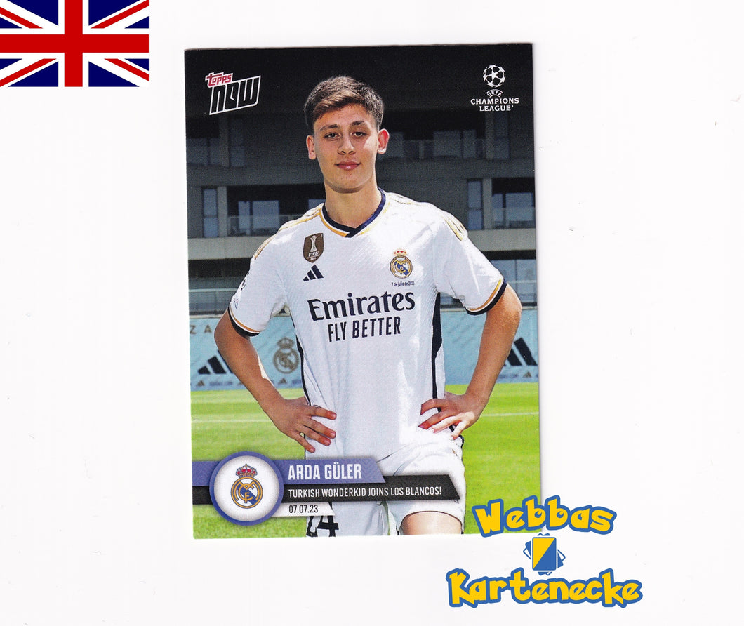 2022/23 UCL TOPPS NOW Card #129 - Arda Güler - Turkish wonderkid joins Los Blancos!